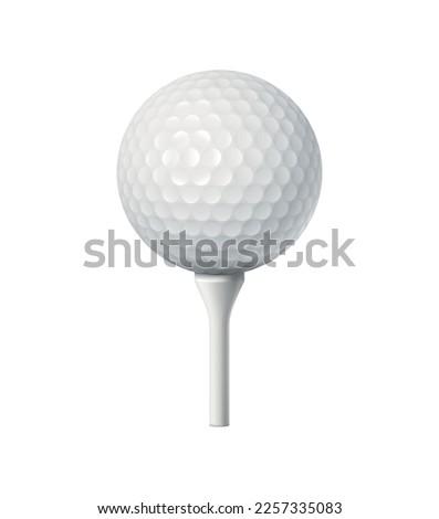 Golf realistic composition with isolated piece of sport equipment on blank background vector illustration