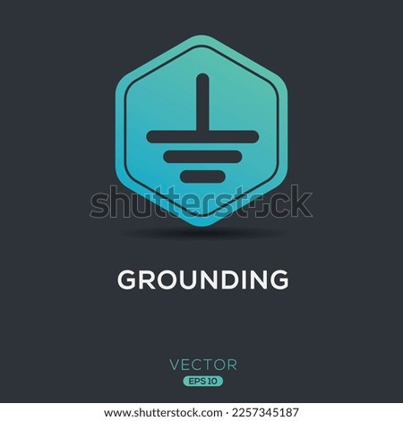 Creative (Grounding) Icon, Vector sign. Royalty-Free Stock Photo #2257345187