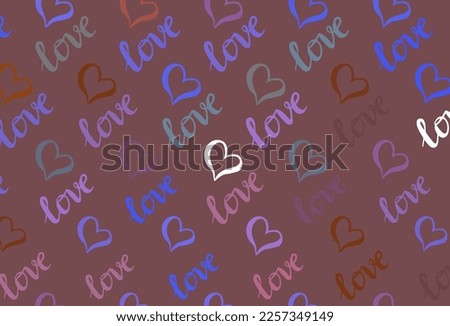 Light Blue, Yellow vector template with doodle hearts. Decorative design with hearts in simple style . Pattern for marriage gifts, congratulations.