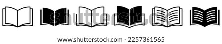 Set of book icons. Vector illustration, EPS10 Royalty-Free Stock Photo #2257361565