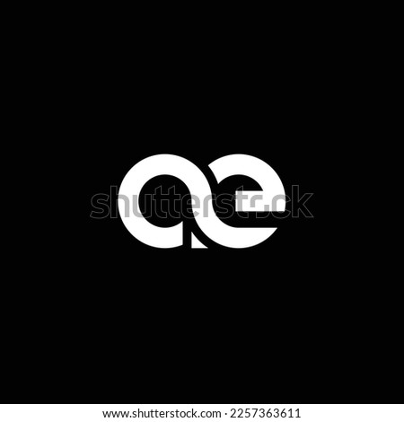 AE or EA abstract outstanding professional business awesome artistic branding company different colors illustration logo Royalty-Free Stock Photo #2257363611