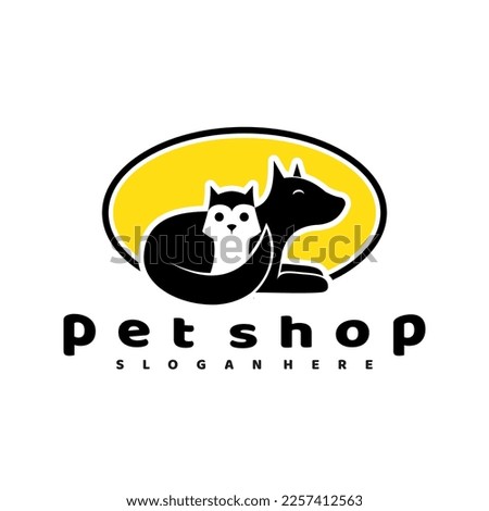 pet shop logo design vector
