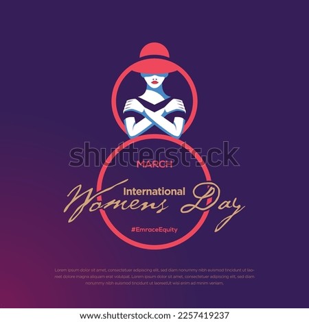 EmbraceEquity. International Women's Day banner.
 Royalty-Free Stock Photo #2257419237