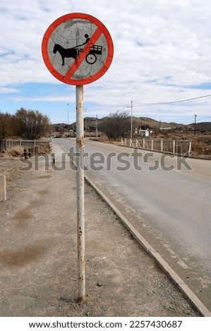 Road sign - No donkey carts allowed.