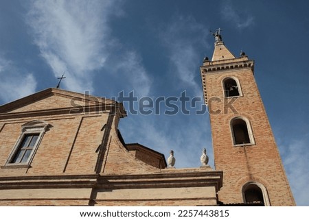 Italy, Marche, Ascoli Piceno: Details of Duomo of Ripatransone.