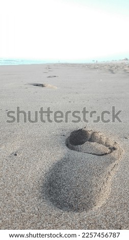 Beach Footsteps Man Stock Photos, Images, AND Pictures