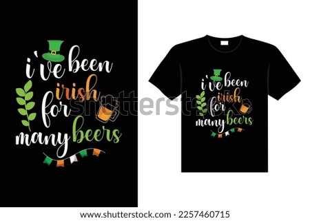 st. patrick's day typography colorful Irish quote vector Lettering t shirt design 