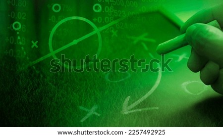 football tactics , soccer manager tactical analysis concept Royalty-Free Stock Photo #2257492925