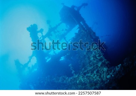 EGYPT, Red Sea, the wreck of a sunken ship  Royalty-Free Stock Photo #2257507587
