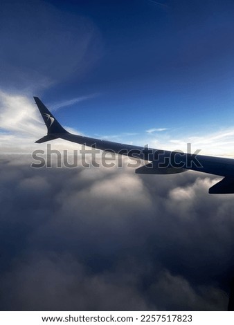 Picture of the sky from a window seat
