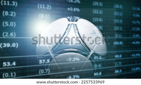 Online analytics of football or soccer game Royalty-Free Stock Photo #2257533969