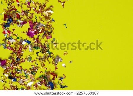 colorful carnival ornaments on the green background