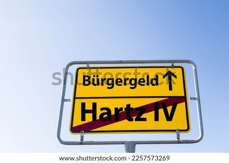 Citizen Money State Aid of Germany "Buergergeld Hartz IV"