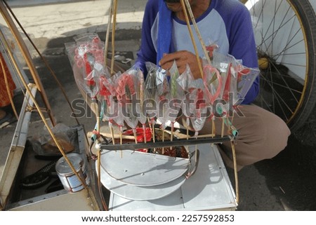 candy seller with various forms that children like