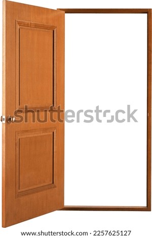 door isolated on white background Royalty-Free Stock Photo #2257625127