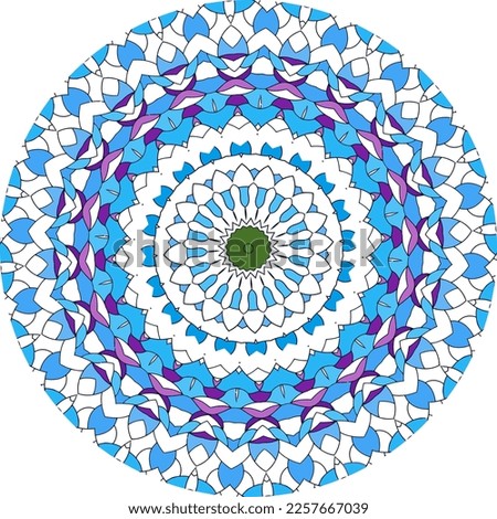 Flower Mandala. Vintage Decorative Elements. Oriental Pattern