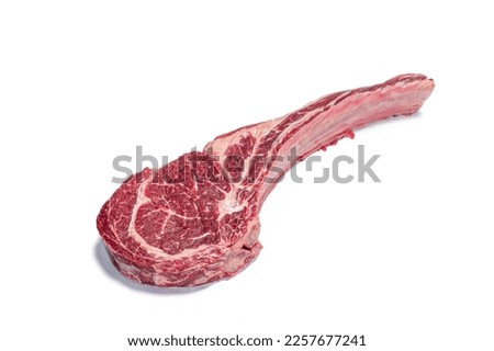 tomahawk angus in high res. image and isolated in white Royalty-Free Stock Photo #2257677241