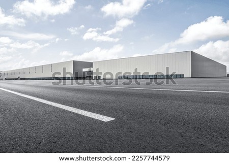 Road ground and factory house Royalty-Free Stock Photo #2257744579