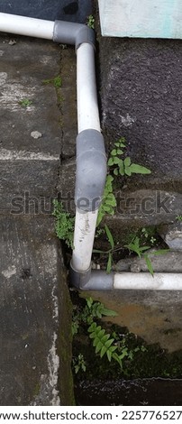 Letter L PVC pipe. Connection water with PVC Pipe Royalty-Free Stock Photo #2257765273