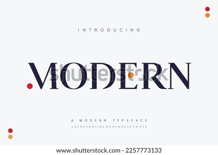 Modern abstract digital alphabet font. Minimal technology typography, Creative urban sport fashion futuristic font and with numbers. vector illustration Royalty-Free Stock Photo #2257773133