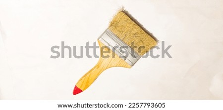Wall paint brush isolated on white background