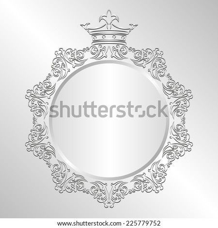 silver background with crown