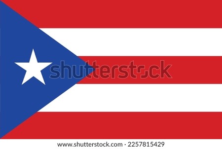 Vector file of Puetro Rico flag