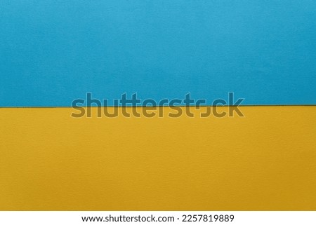 Blue and yellow color paper for texture or background. Colorful of soft paper background , top view, copy space