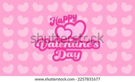 Happy Valentines Day  background with pastel colour Love Pattern