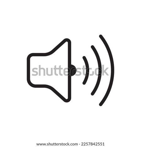 Audio speaker vector icon. Stereo sound call speaker symbol pictogram. Mute icon. Media speaker flat sign design. 