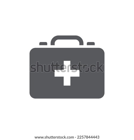 first aid box icon of glyph style design vector template