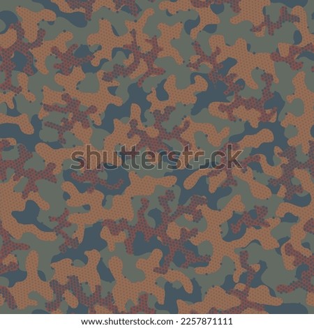 Autumn Repeated Soldier Vector Camouflage. Camouflage Texture Beige Camouflage Seamless Pattern. Green Seamless Abstract Graphic Wrapping. Khaki Repeated Creative Graphic Background. Camoflage