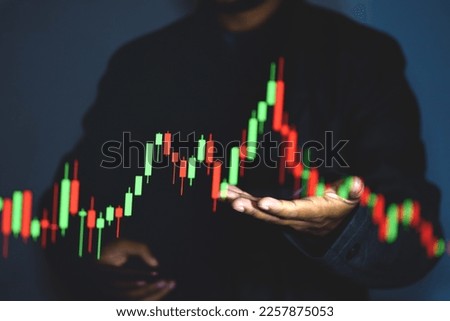 stock market candlestick pattern analysis digital screen technology Royalty-Free Stock Photo #2257875053