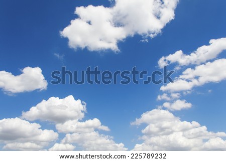 blue sky with cloud shape on daylight. 