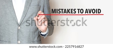 Mistakes To Avoid words made with marker Royalty-Free Stock Photo #2257916827