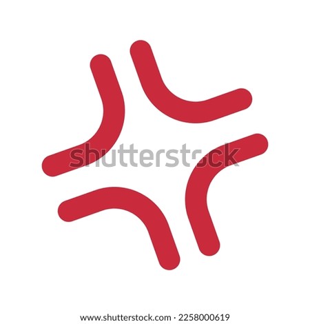 Anger Sign. Frustration Icon. Rage. Vector. Royalty-Free Stock Photo #2258000619