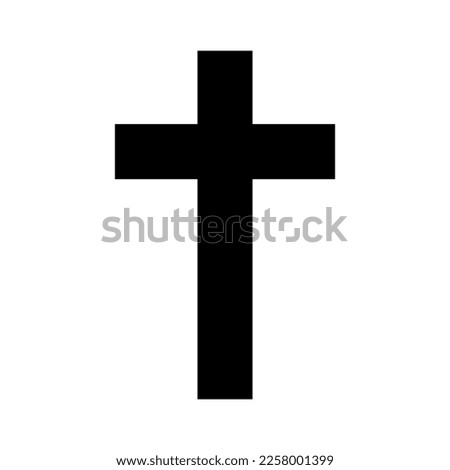 Cross silhouette icon. Christianity. Vector.