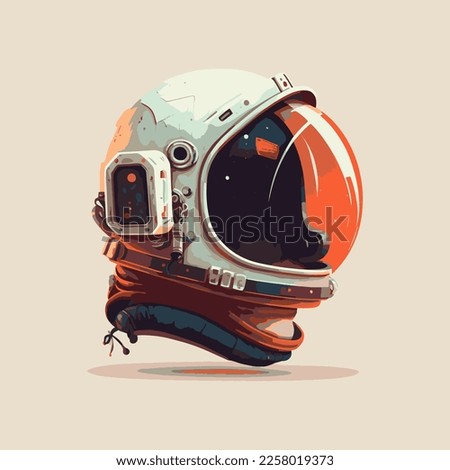 vector cosmonaut astronaut helmet illustration Royalty-Free Stock Photo #2258019373