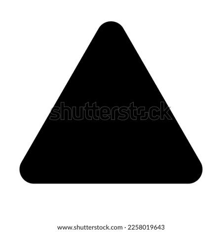 Triangle silhouette icon with rounded corners. Triangle shape. Vector. Royalty-Free Stock Photo #2258019643