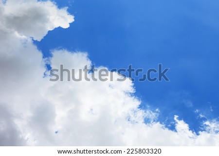 Deep blue sky and clouds