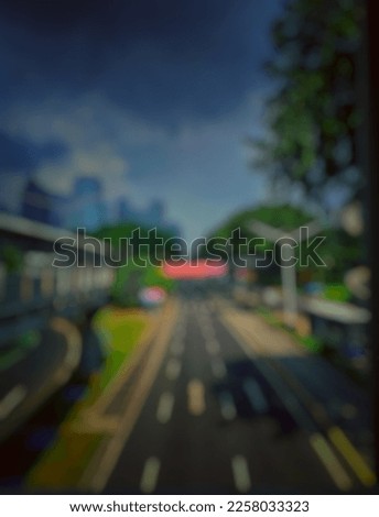 Defocused abstract background of thruway in city Royalty-Free Stock Photo #2258033323