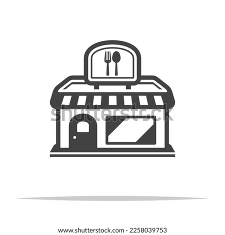 Restaurant building icon transparent vector isolated