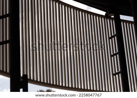 The battens of a store building