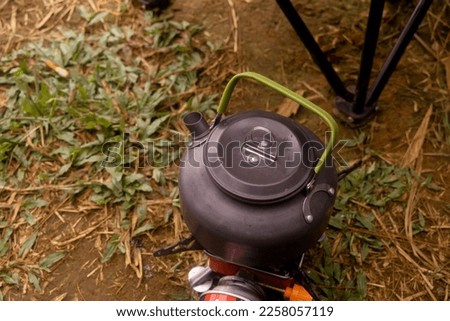 tea pot in the camping ground