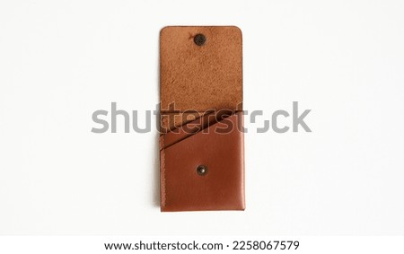 Unisex empty business leather card holder. Leather genuine accessories.