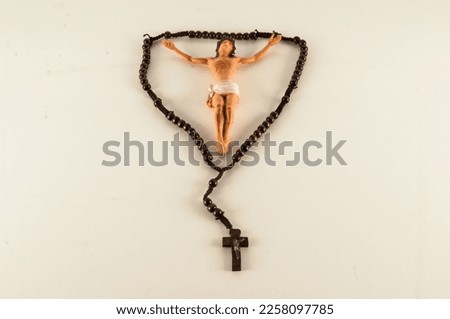 Photo picture of a Crucified Jesus Christ Statuette religion