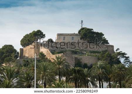Denia castle in Alicante province Spain Royalty-Free Stock Photo #2258098249