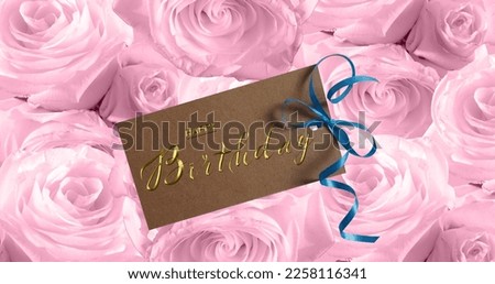  birthday card with flowers, can also be used as a banner or flyer