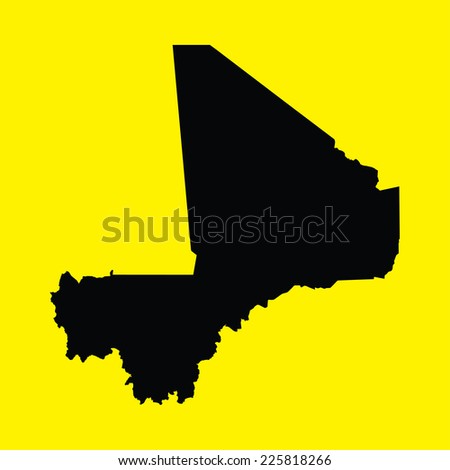 An Illustration on an Yellow background of Mali