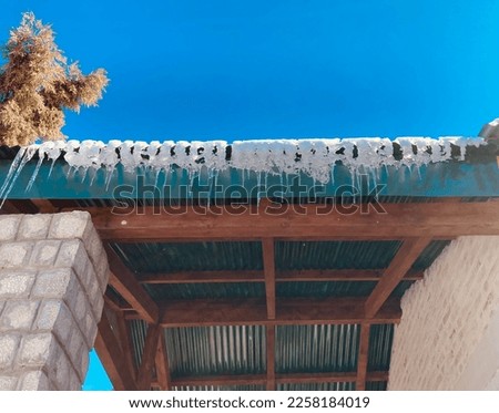 snow dripping view from of Quaid e azam Residency Royalty-Free Stock Photo #2258184019